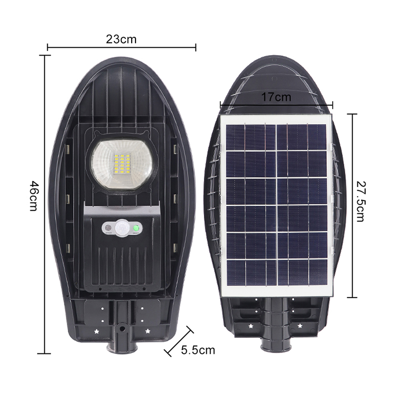 เซนเซอร์จับความเคลื่อนไหวอุตสาหกรรม 50W 100W 150W 200W ไฟถนนพลังงานแสงอาทิตย์