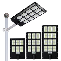 Motion Sensor 100w 200w 300w ไฟถนนพลังงานแสงอาทิตย์ในตัวขนาดใหญ่