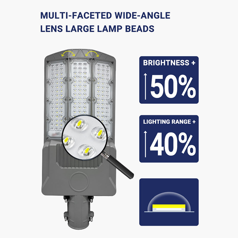 มุมกว้างกันน้ำ 200W 300W 400W 500W 1000W LED แยกไฟถนนพลังงานแสงอาทิตย์